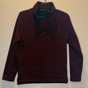 Beverly Hills Polo Club Men's Maroon Zip-Up Sweater